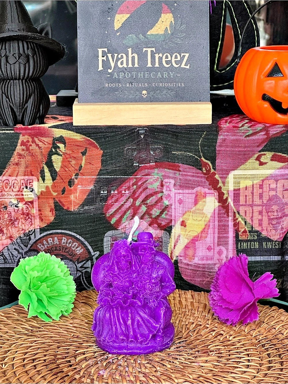 Fyah Treez The Coven Candle Purple Halloween Candle NWT